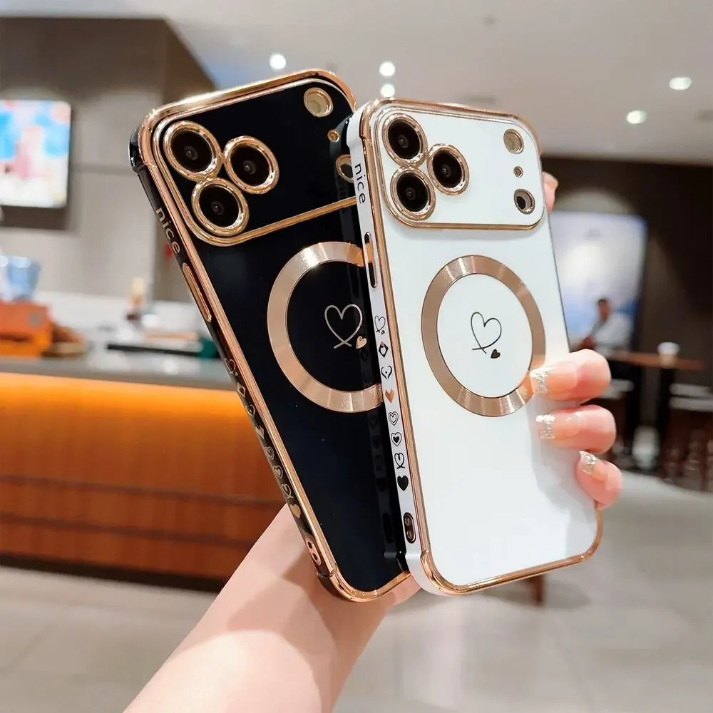 Fiyart Magnetic Case for iPhone 17 Pro Case Soft Shockproof TPU Bumper Cover